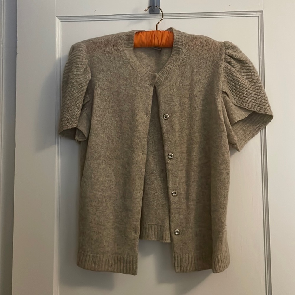 Miu Miu Tan Short Sleeve Sweater Size 40 (s/m)